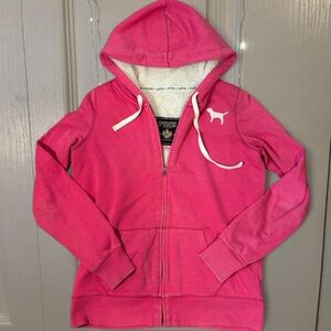 PINK Victoria's Secret Fuchsia Hoodie with Dog Emblem